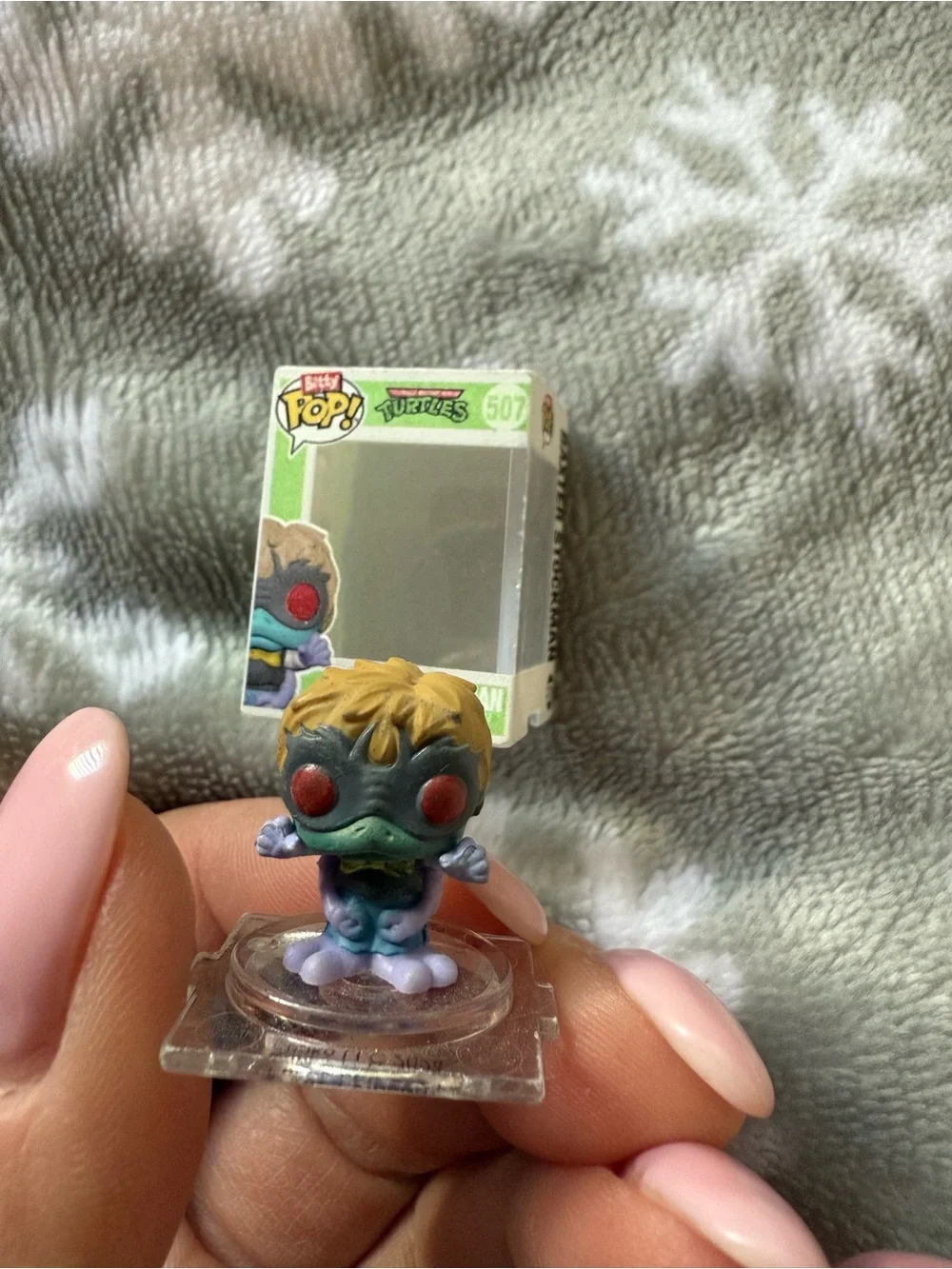 Funko Baxter Stockman Green and Purple Pop! Backing Stand